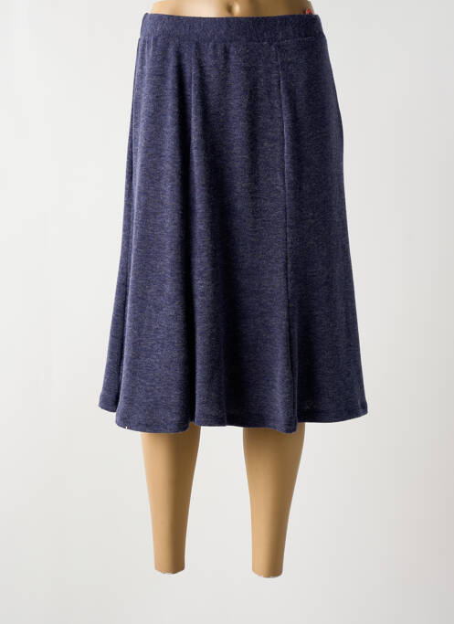 Jupe mi-longue bleu NAYAT pour femme