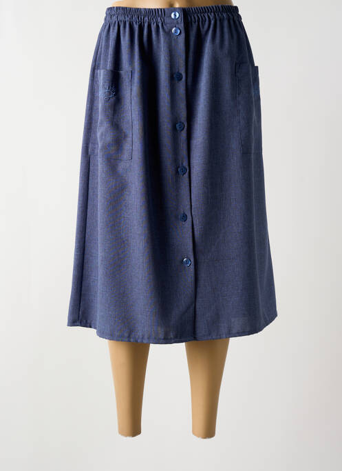 Jupe mi-longue bleu SANS MARQUE pour femme