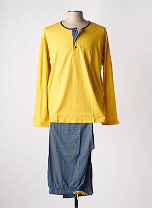 Pyjama col rond jaune CHRISTIAN CANE homme