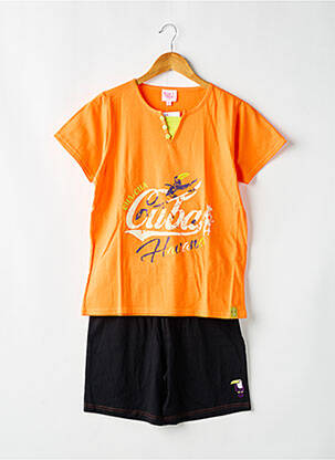 Pyjama taille élastique orange ROSE POMME garcon