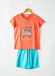 Pyjama taille élastique orange ROSE POMME garcon