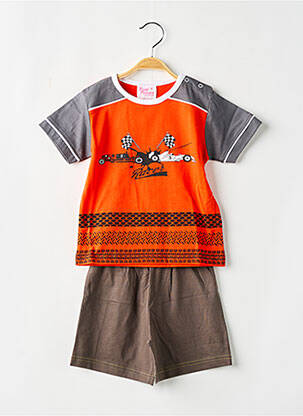 Pyjama manches courtes orange ROSE POMME garçon