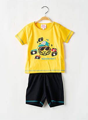 Pyjama taille élastique jaune ROSE POMME garcon