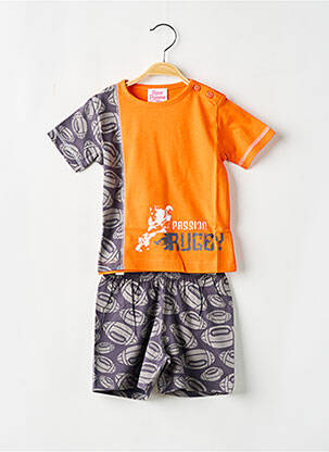 Pyjama imprimé fantaisie orange ROSE POMME garçon