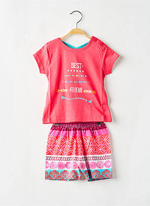 Pyjama imprimé fantaisie rouge ROSE POMME fille