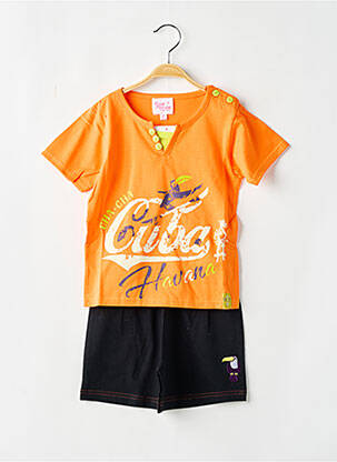 Pyjama imprimé fantaisie orange ROSE POMME fille