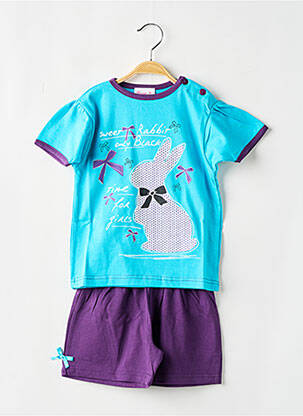 Pyjama imprimé fantaisie bleu ROSE POMME fille