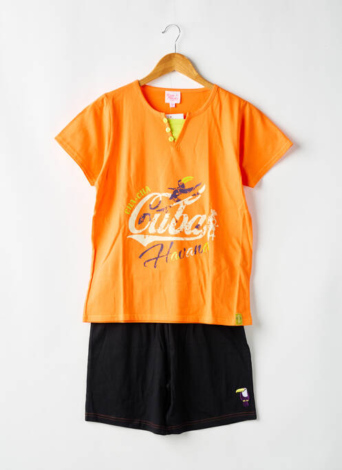 Pyjama taille élastique orange ROSE POMME garcon
