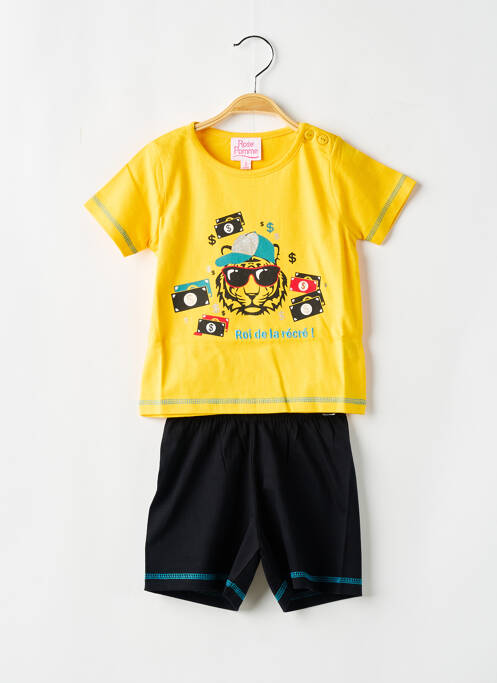 Pyjama taille élastique jaune ROSE POMME garcon
