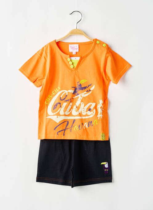 Pyjama imprimé fantaisie orange ROSE POMME fille