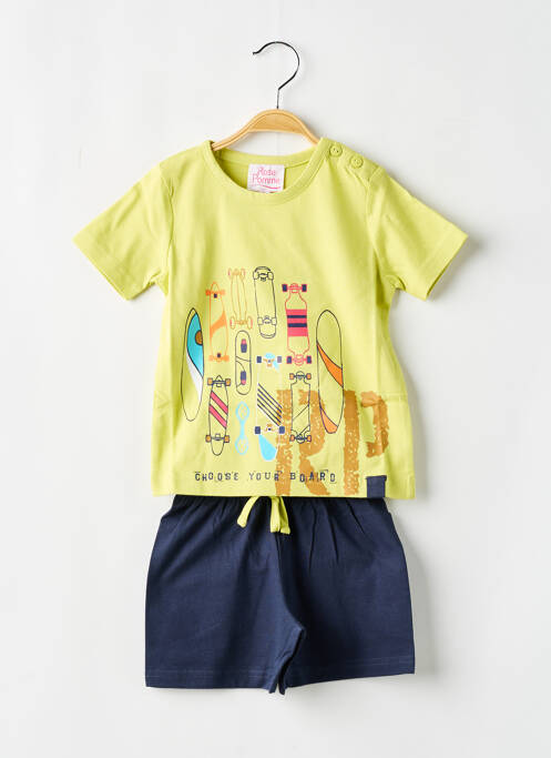 Pyjama col rond jaune ROSE POMME garcon