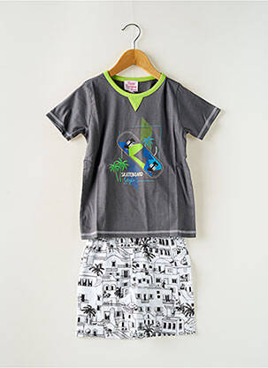 Pyjama imprimé fantaisie gris ROSE POMME garçon