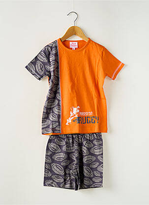 Pyjama imprimé fantaisie orange ROSE POMME garcon
