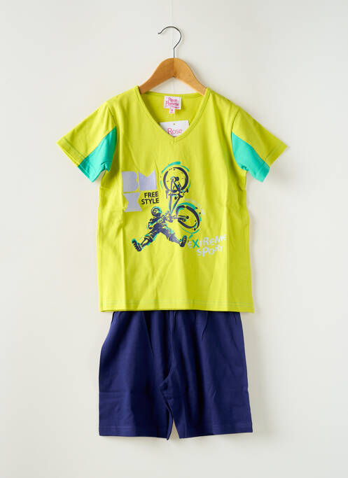 Pyjama manches courtes jaune ROSE POMME garcon