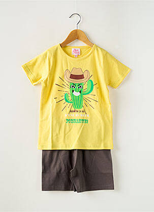 Pyjama taille élastique jaune ROSE POMME garcon