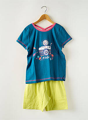 Pyjama manches courtes bleu ROSE POMME fille