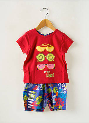 Pyjama imprimé fantaisie rouge ROSE POMME fille