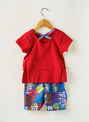 Pyjama imprimé fantaisie rouge ROSE POMME fille