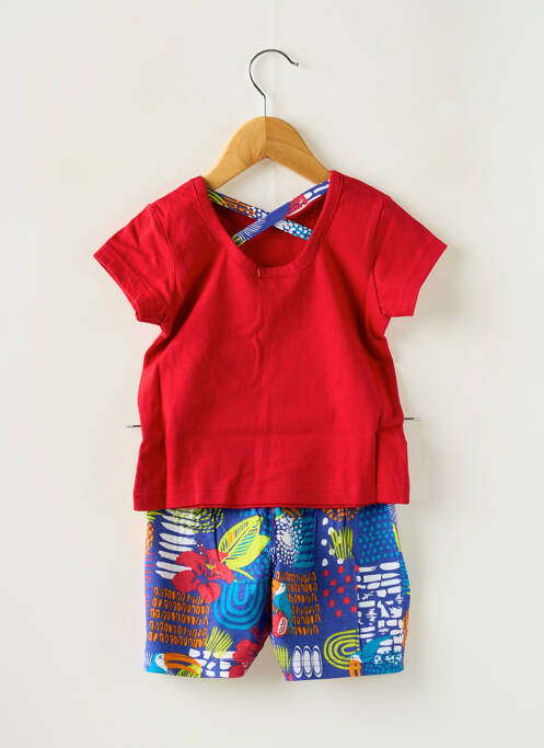 Pyjama tissage jersey rouge ROSE POMME fille