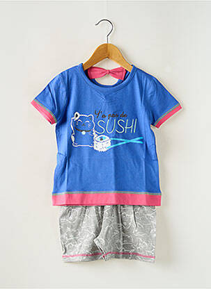 Pyjama tissage jersey bleu ROSE POMME fille