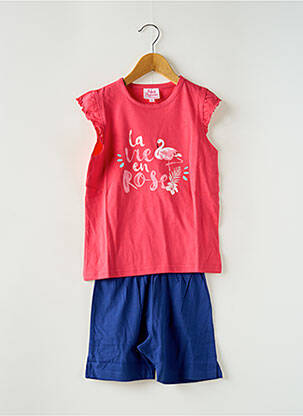 Pyjama tissage jersey rose ROSE POMME fille