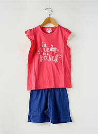 Pyjama tissage jersey rose ROSE POMME fille
