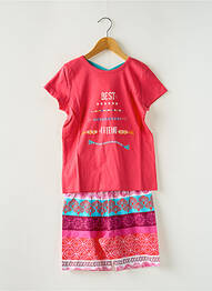 Pyjama tissage jersey rose ROSE POMME fille