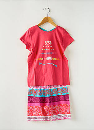 Pyjama tissage jersey rose ROSE POMME fille