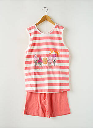 Pyjama tissage jersey orange ROSE POMME fille
