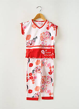 Pyjama tissage jersey rouge ROSE POMME fille