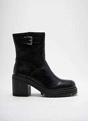 Bottines/boots matière lisse talon de 4 à 6cm noir SMS femme