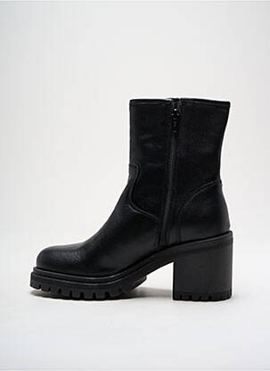 Bottines/boots matière lisse talon de 4 à 6cm noir SMS femme