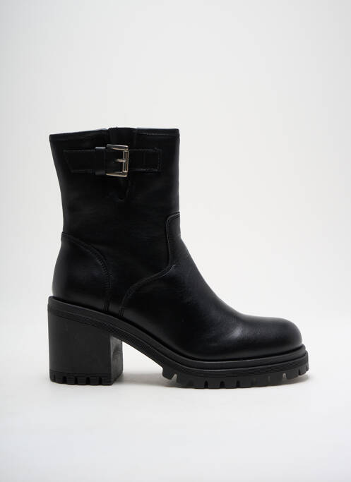 Bottines/boots matière lisse talon de 4 à 6cm noir SMS femme