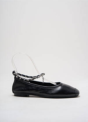 Ballerines matière lisse talon plat jusqu'à 3cm noir REQINS femme