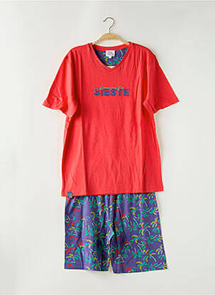 Pyjama bas short rouge ROSE POMME homme