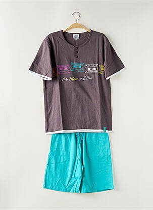 Pyjama bas short bleu ROSE POMME homme