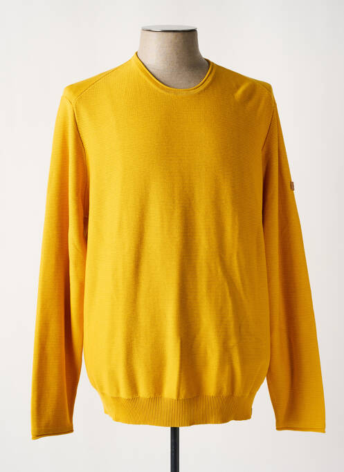 Pull maille souple et aérée manches longues jaune CAMEL ACTIVE homme