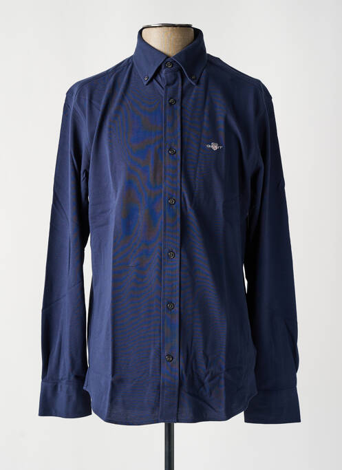 Chemise manches longues bleu GANT pour homme