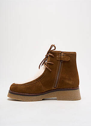 Bottines/boots nubuck talon plat jusqu'à 3cm marron REQINS femme