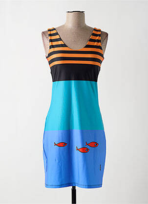 Robe courte sans manche sans manche bleu VOLT DESIGN femme