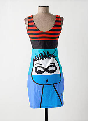 Robe courte sans manche sans manche bleu VOLT DESIGN femme