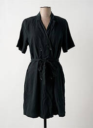 Robe courte manches courtes manches courtes noir ICHI femme