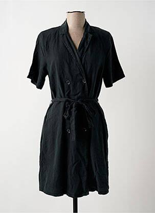 Robe courte manches courtes manches courtes noir ICHI femme