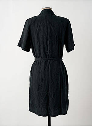 Robe courte manches courtes manches courtes noir ICHI femme