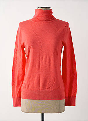 Pull col roulé stretch manches longues orange MAUD & SACHA femme