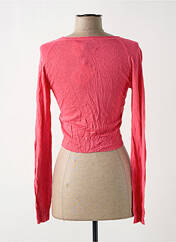 Gilet manches longues rose ESTHEME pour femme seconde vue