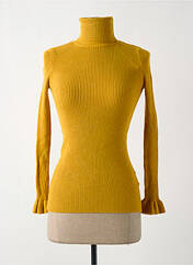 Pull col roulé jaune LA P'TITE ETOILE pour femme seconde vue