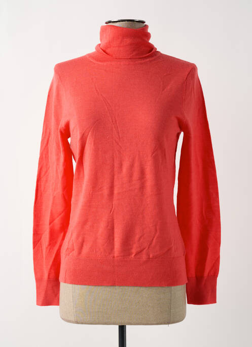 Pull col roulé stretch manches longues orange MAUD & SACHA femme