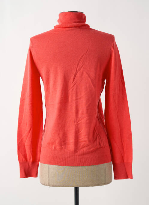 Pull col roulé stretch manches longues orange MAUD & SACHA femme