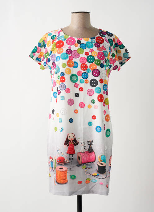 Robe courte blanc ANATOPIK pour femme